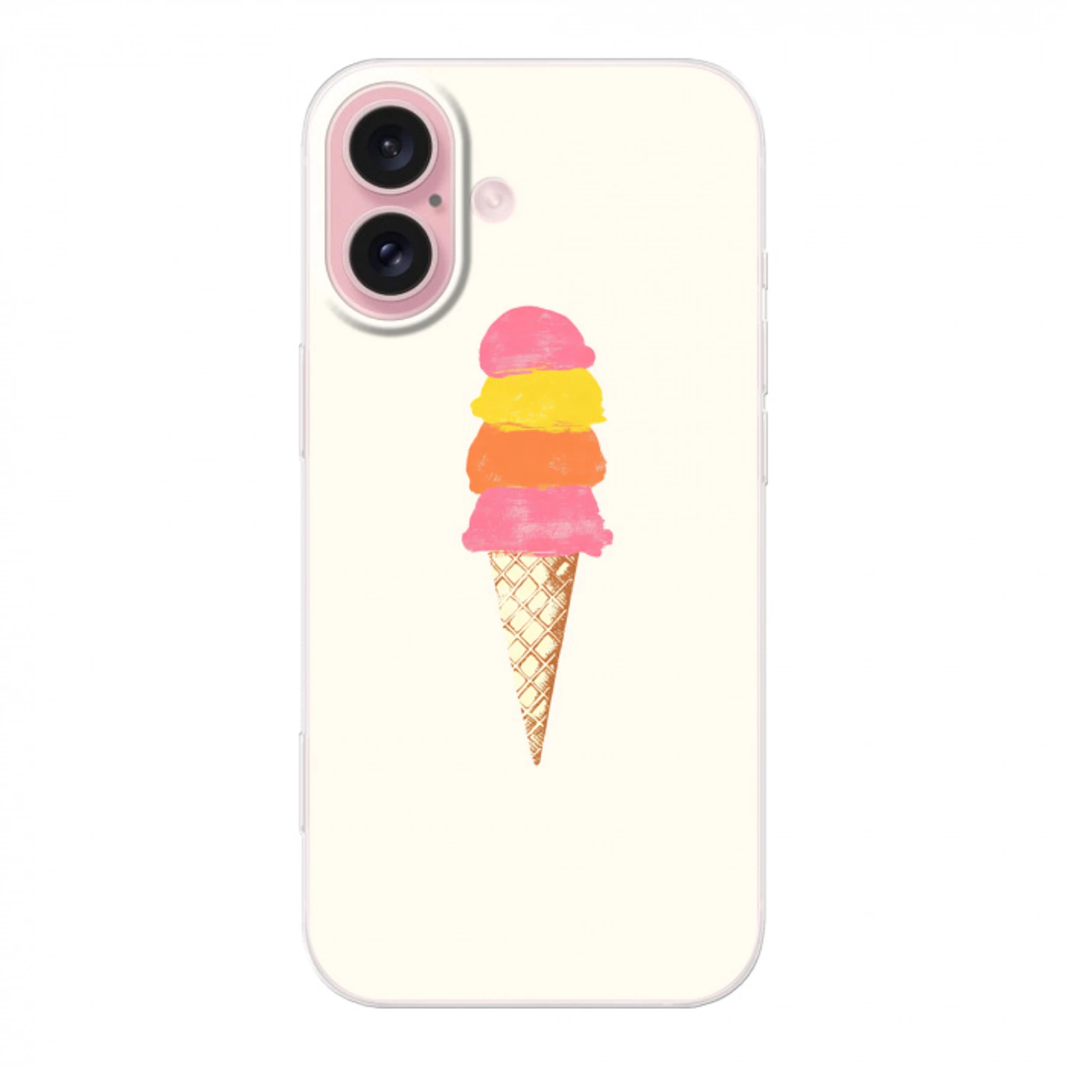 Schepijs - Hoorntje - Illustratie - Minimalistisch Apple iPhone 16 klein -3d