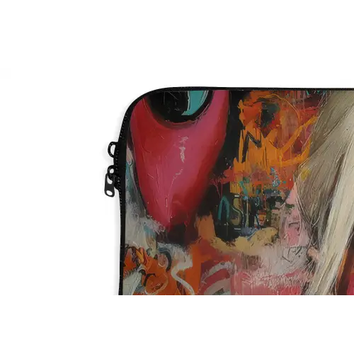Vrouw - Kauwgom - Graffiti - Love laptophoes neopreen klein -detail