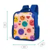Vrolijk Smiley-patroon Kinderrugzak - Blauw middel -productfoto_formaten