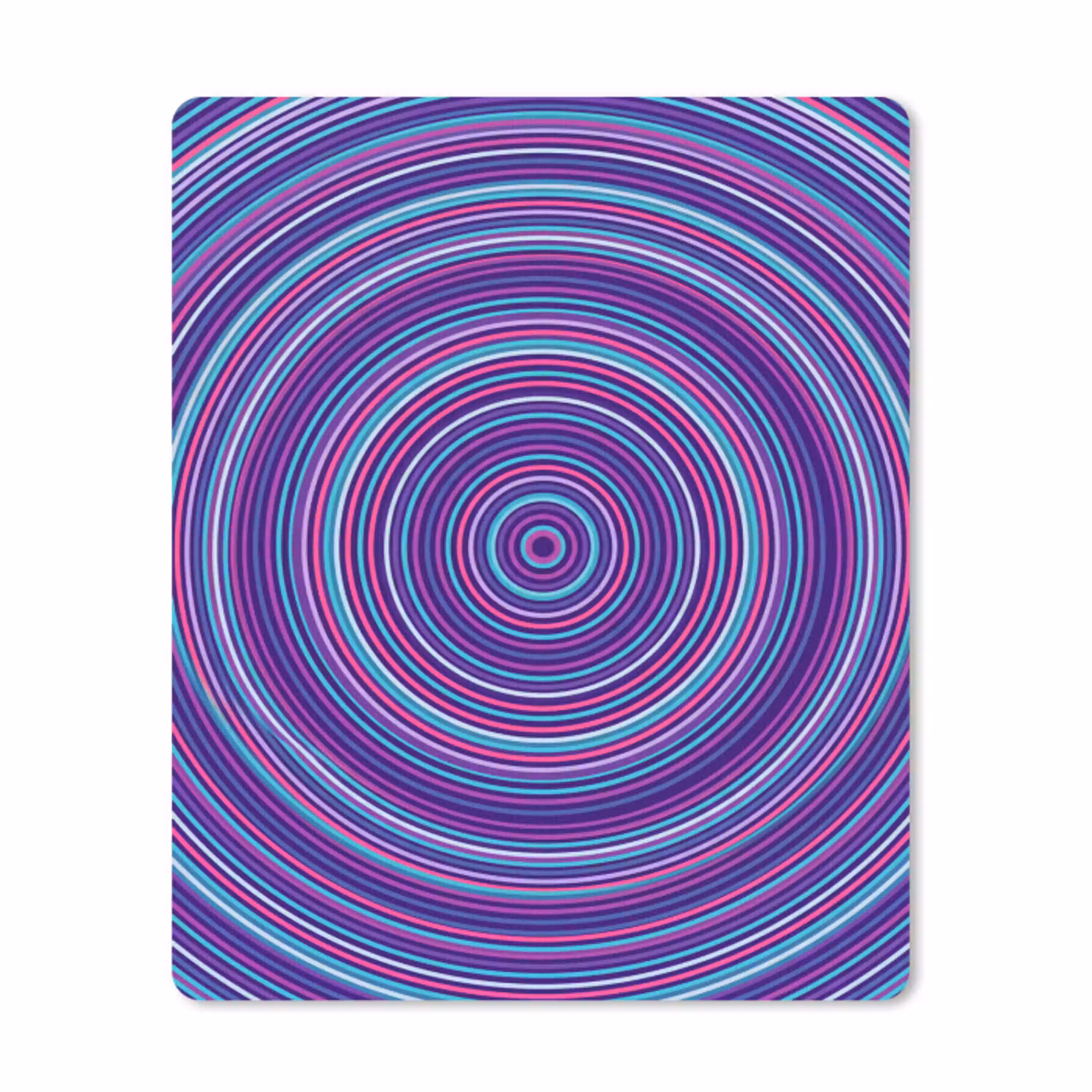 Abstract - Cirkels - Kleurrijk muismat rubber klein -3d