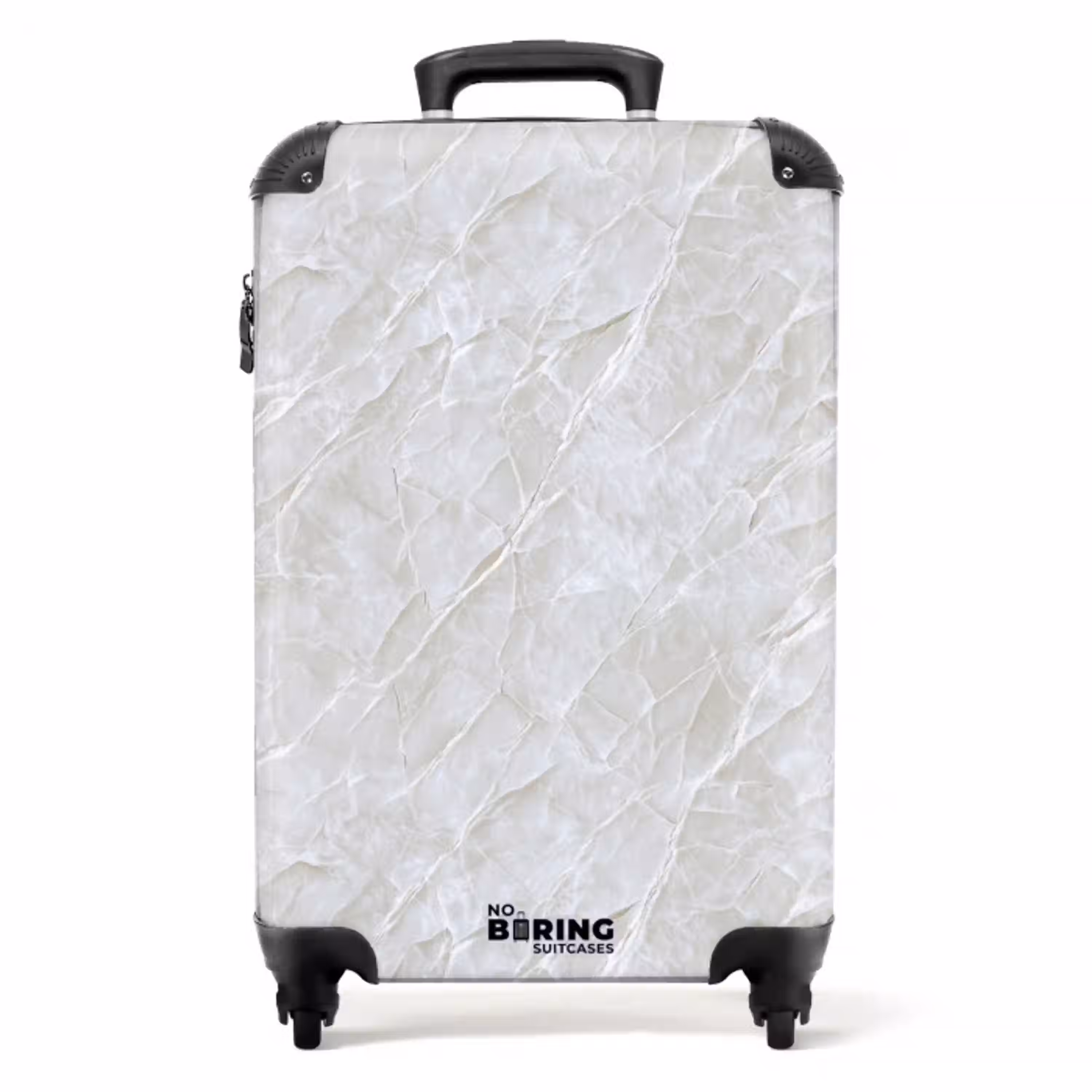 Oppervlakte - Textuur - Grijs NBS - Handbagage koffer - Volwassenen Unisex middel -productfoto_recht