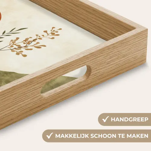 Zon - Abstract - Takken - Oranje Dienblad Rechthoek middel -USP_HandgreepNL