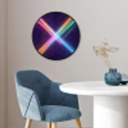 Kruisen - Lasterstralen - Neon Fotolijst rond zonder passe partout klein -sfeer2