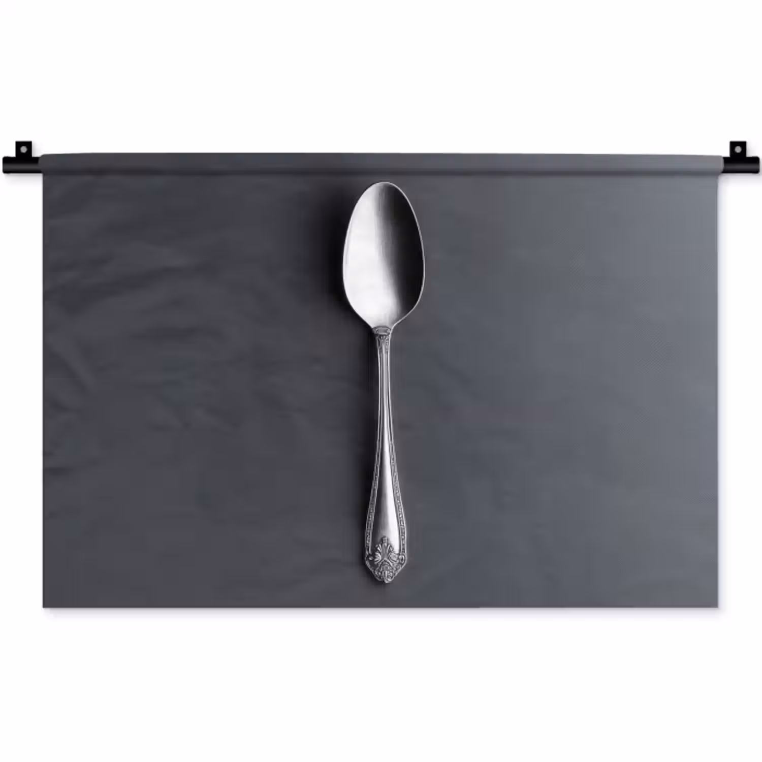 Wandkleed - Zilver - Metaal - Lepel