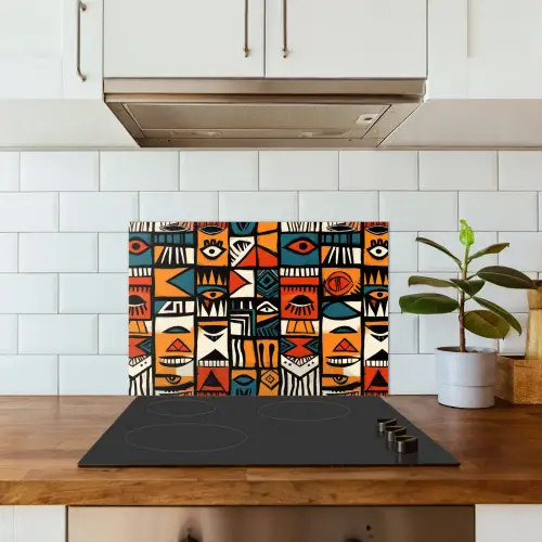 Abstract - Gezichten - Mozaïek keuken achterwand spatscherm klein -sfeer2