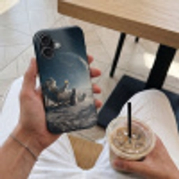 Maan - Kat - Astronaut - Ruimte Toughcase MagSafe Apple iPhone 17 klein -Sfeer1M