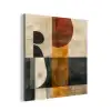 Modern - Kunst - Beige - Industrieel aluminium wit klein -3d