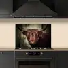 Schotse hooglander - Licht - Portret - Natuur keuken achterwand spatscherm klein -sfeer1