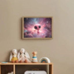 Roze - Alien - Planeten - Ruimte Light Box met batterij (Wandlamp kind) middel -sfeer2_kind