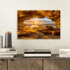 Grot - Zee - Horizon - Zonsondergang aluminium wit klein -sfeer1