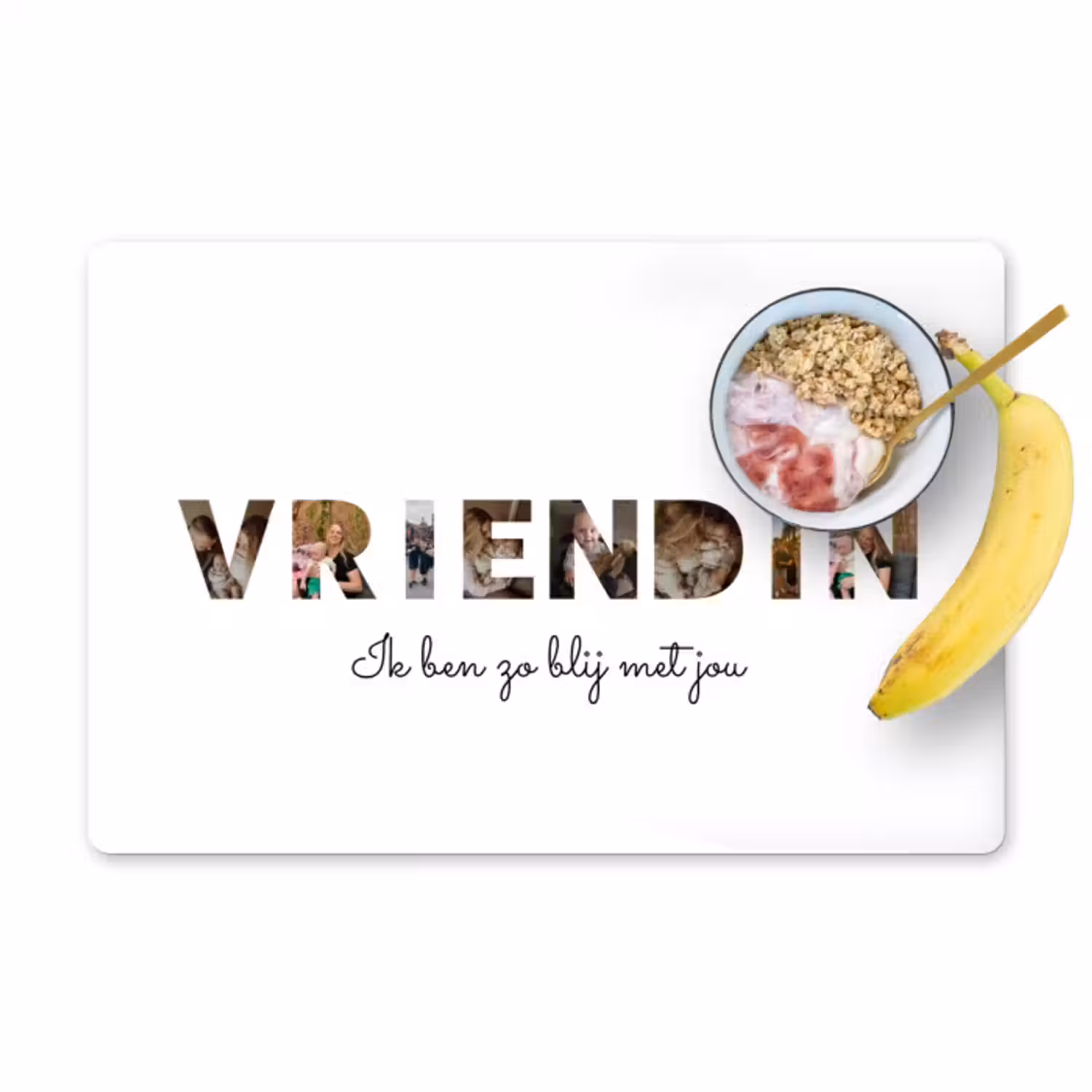 Gepersonaliseerde placemat - 6 stuks -  Vriendin - Lettercollage