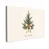 Kerstboom - Kerst - Merry Christmas - Beige canvas 2cm klein -z3d