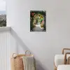Doorkijk - Bloemen - Natuur - Bloementuin tuinposter los doek klein -sfeer8