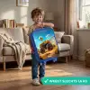 Monstertruck scoort goal in woestijnstadion Kinderkoffer - Blauw klein -sfeer2_NL