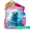 Zeehondenpup in helderblauw water Kinderrugzak - Roze middel -inhoud_NL