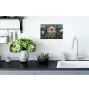 Libelle - Mozaïek - Bloemen - Kleurrijk Muursticker klein -keuken