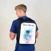 Vliegende fee in blauwe tinten Rugzak - Zwart middel -sfeer8