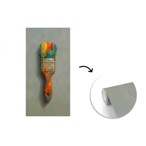 Verf - Kwast - Schilderij fotobehang vinyl groot -3d