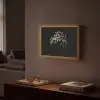 Gipskruid - Bloemetjes - Wit - Minimalistisch Light Box met batterij (Wandlamp) middel -sfeer1