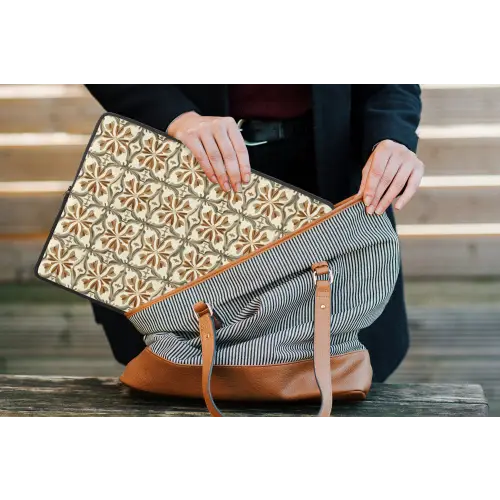 Siertegel - Patroon - Bruin laptophoes neopreen klein 279 -tas
