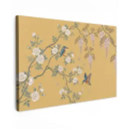 IJsvogels - Bloesem - Geel canvas 2cm klein -z3d