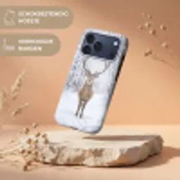 Hert - Winter - Bos - Natuur - Wit Toughcase MagSafe Apple iPhone 17 Pro Max klein -USP_RandenV_NL