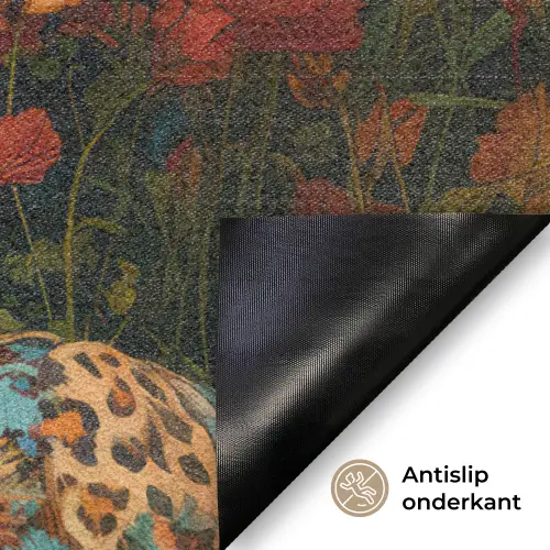 Vrouwen - Bloemen - Modern - Bril - Abstract Deurmat klein -antislip_NL
