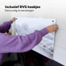 Rivier - Sneeuw - Bos - Winter - Schilderachtig Inductie beschemer met haakjes klein -ky-ophangen-nl