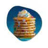 Pannenkoeken - Steentjes - Glitter - Slagroom Wandcirkel Organisch Forex 3mm klein -3d