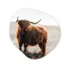 Schotse hooglander - Dieren - Landelijk - Landschap - Koe - Natuur Wandcirkel Organisch Forex 3mm klein -3d