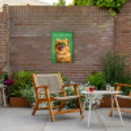 Hond - Zonnebril - Valentijn - Love Tuinposter op houten frame 2 cm dik klein -sfeer3