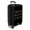 Quotes - Dream believe achieve - Goud - Zwart - Luxe NBS - Handbagage koffer - Kinderen Unisex middel -productfoto_3d