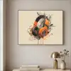 Koptelefoon - Oranje - Explosief Textielframe zwart klein -sfeer2