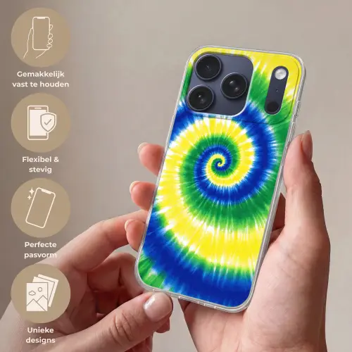 Spiraal - Groen - Draaiend Telefoonhoesje iPhone 17 Pro klein -sfeer3_NL
