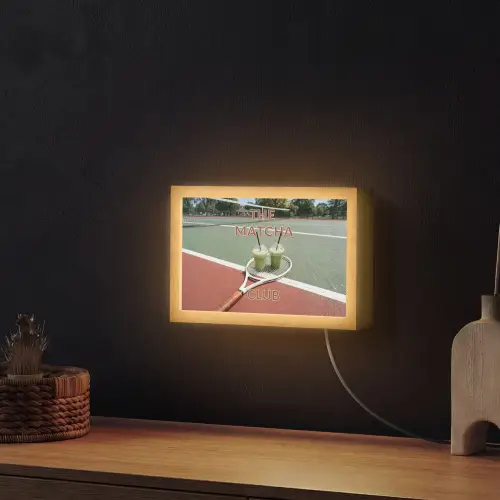 Matcha Club - Tennis - Matcha Light Box met kabel (Wandlamp) klein -sfeer1