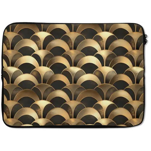 Schubben - Structuur - Goud laptophoes neopreen klein 279 -zkaufland3dotto
