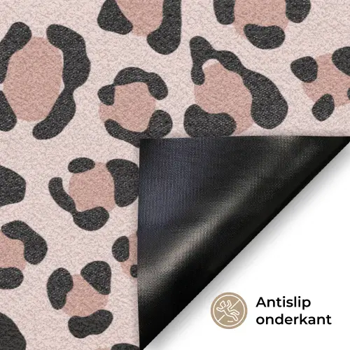 Vlekken - Beige - Luipaard Deurmat klein 898 -antislip_NL