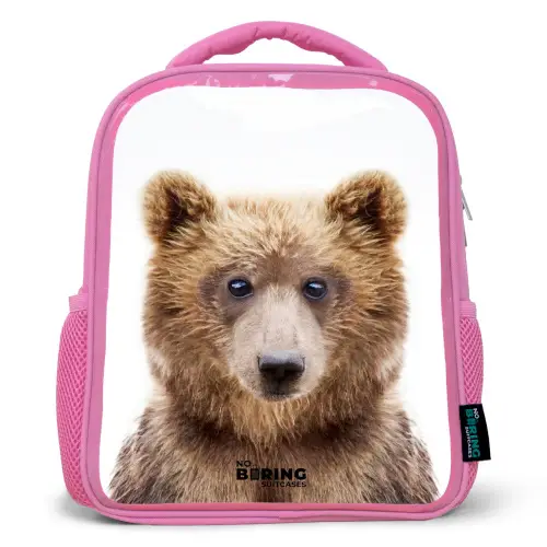 Bennie Beer Kinderrugzak - Roze middel -3d