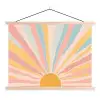 Illustratie - Zon - Pastelkleuren textielposter latten blank klein -3d