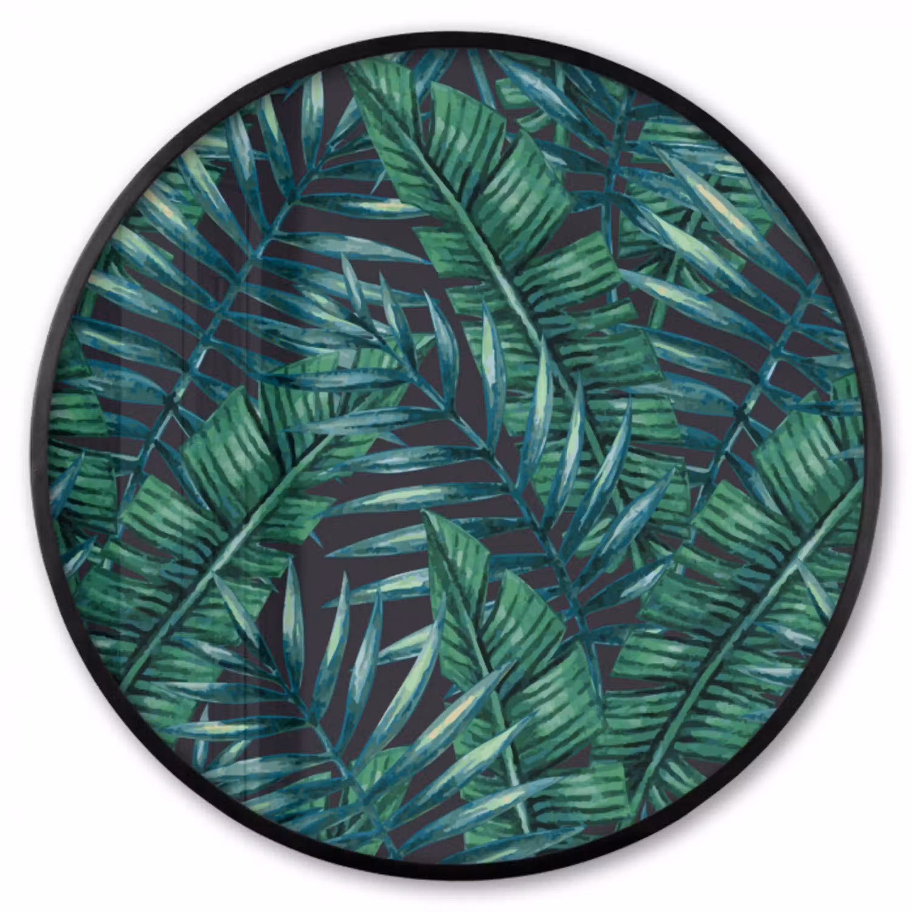 Bladeren - Jungle - Tropical Fotolijst rond zonder passe partout middel -3d