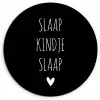 Quotes - Slaap kindje slaap - Spreuken Wandcirkel kunststof plaat 5mm dik klein -3d