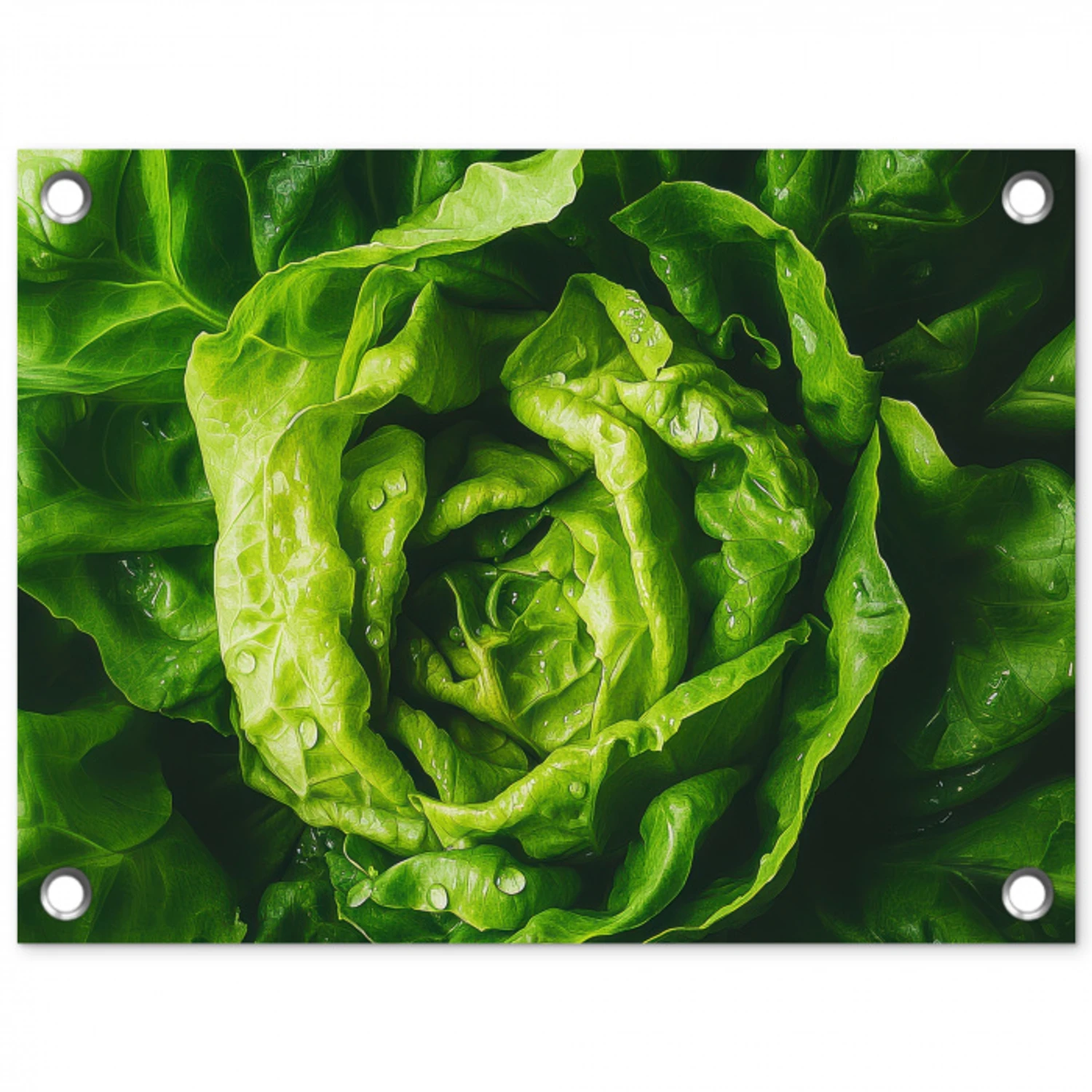 Groente - Sla - Groen tuinposter los doek klein -3d