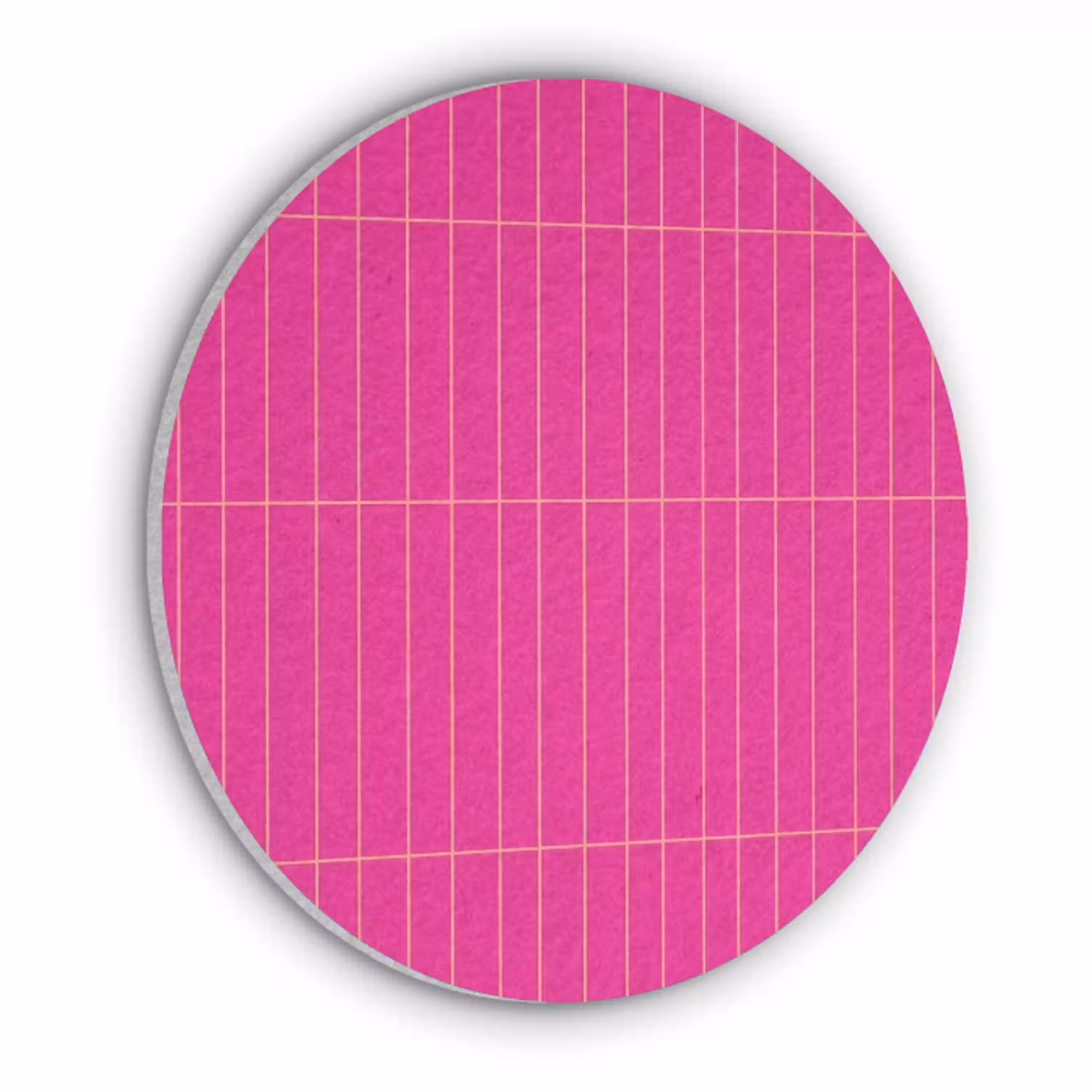 Patroon - Tegel - Magenta - Roze Akoestische PET Vilt - Rond klein 838 -3d