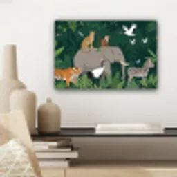 Tropisch - Jungle -  Groen canvas 2cm klein -sfeer6