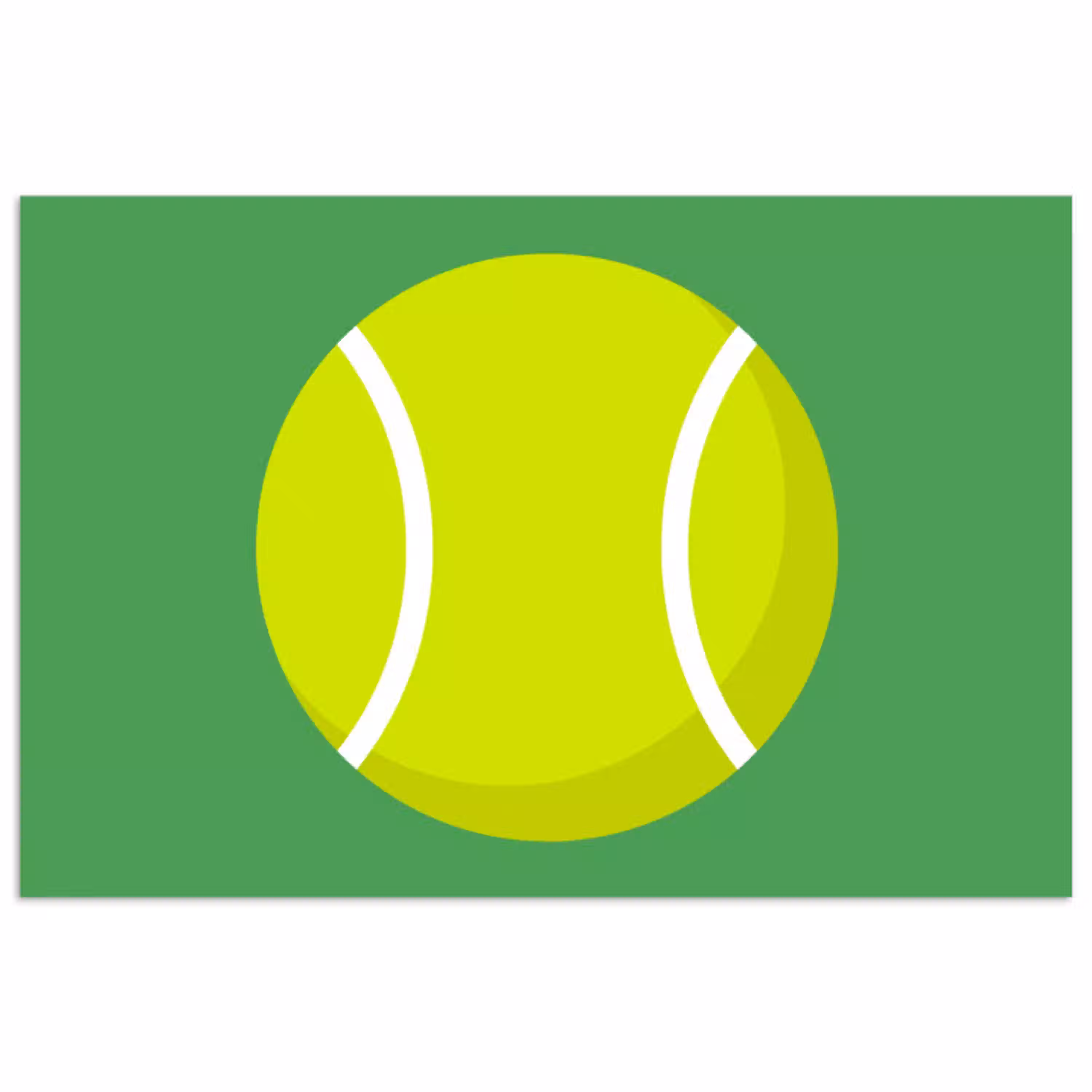 Bal - Geel - Sport - Groen - Illustratie poster papier klein -3d