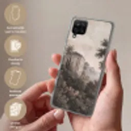 Zee - Villa - Beige Telefoonhoesje Samsung Galaxy A12 klein -sfeer3_NL