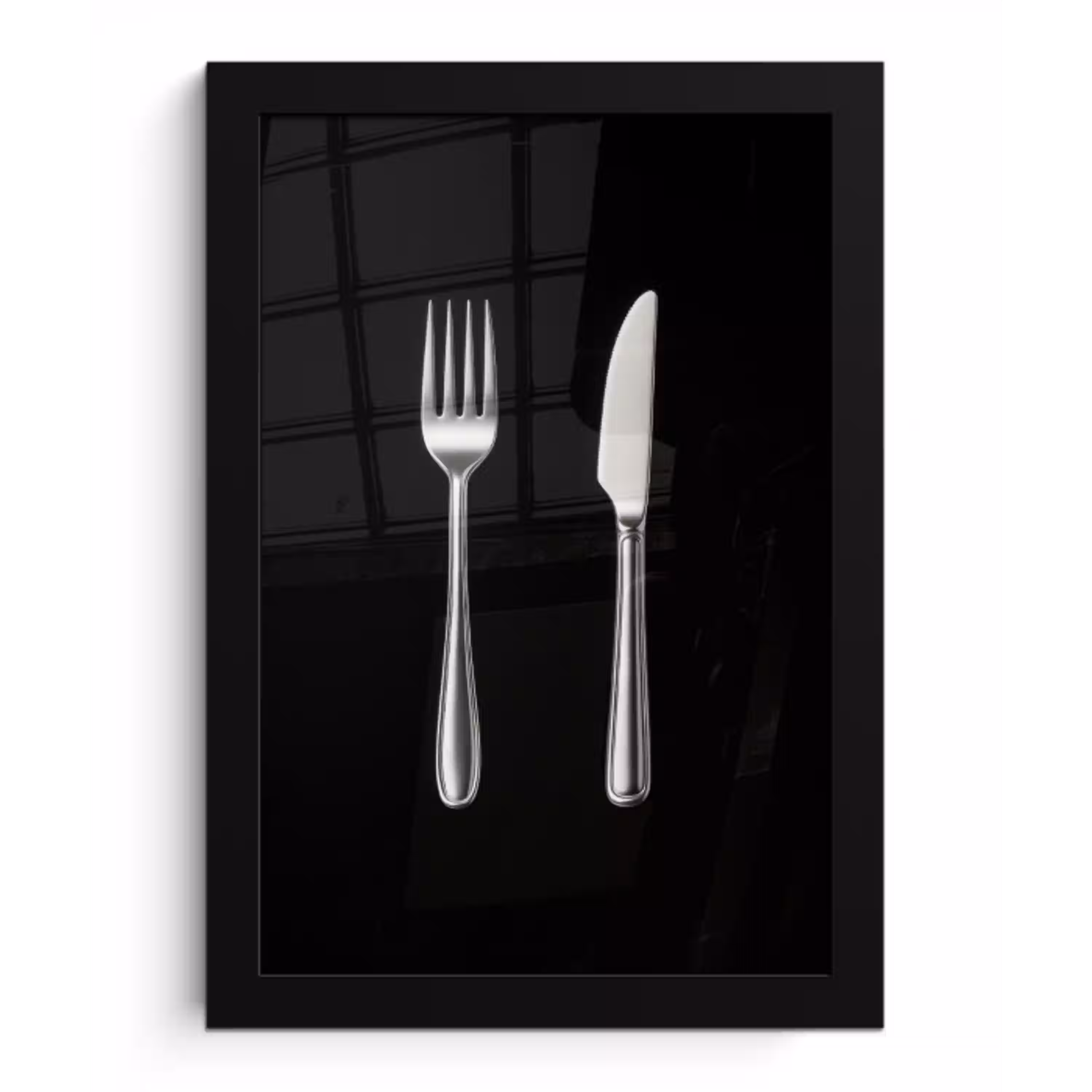 Bestek - Klassiek - Elegant fotolijst zwart zonder passe partout klein -3d