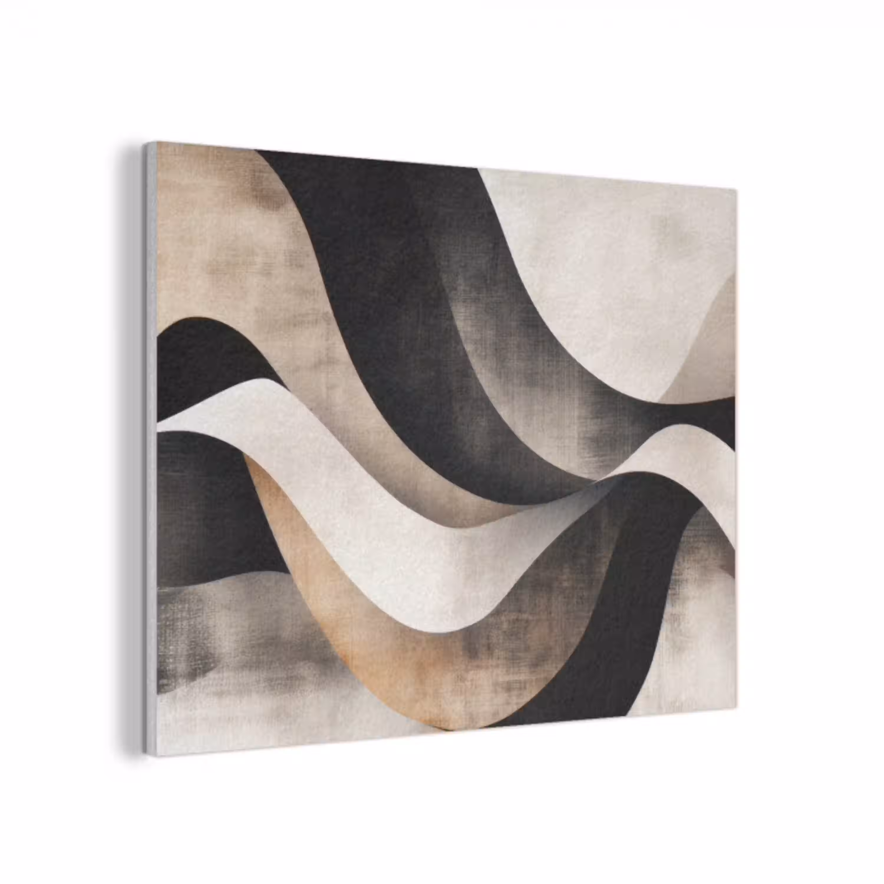 Abstract - Golven - Zwart - Verweerd PET vilt klein -3d