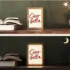 Ciao bella - Rood - Wit - Minimalistisch Light Box met kabel (Tafellamp) klein -sfeer3