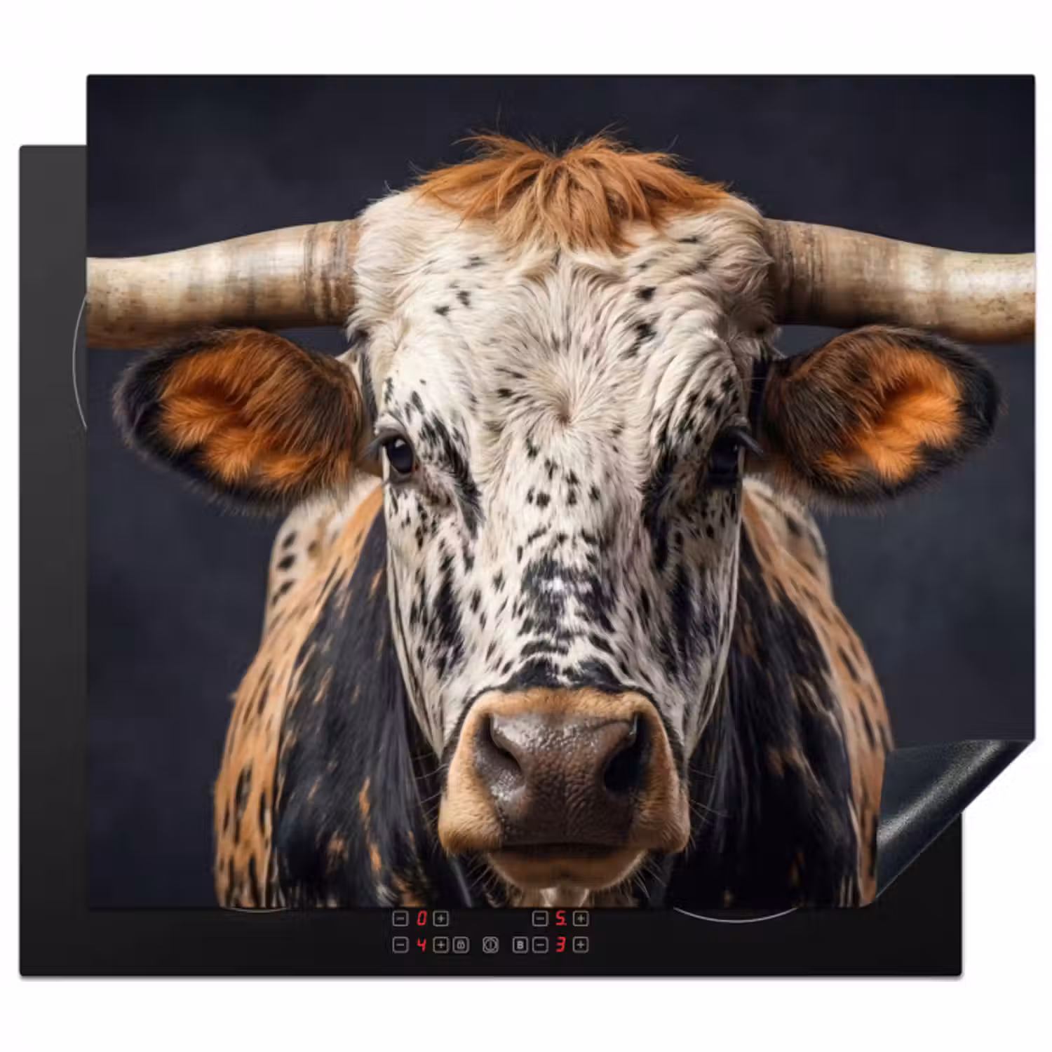 Herdabdeckplatte - Taurus - Farbenfroh - Hörner
